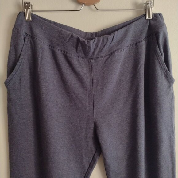 Zinni By Garnet Hill Blue Lounge Pants XL Cotton Blend Pockets Comfy - Picture 3 of 9